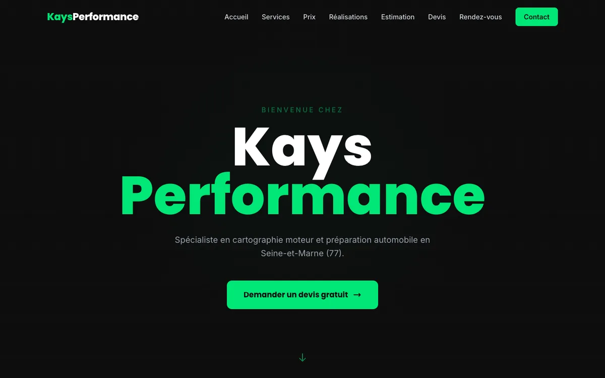 Page d'accueil — Kays Performance